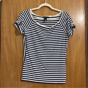 White House Black Market / Stripped T-Shirt